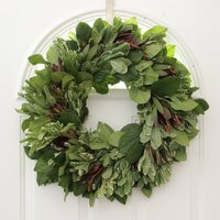 Fresh Mixed Greens Wreath 20"" - Greenery For Front Door, Church Wedding, Home Decor, Gift Loved Ones | Etsy (US)