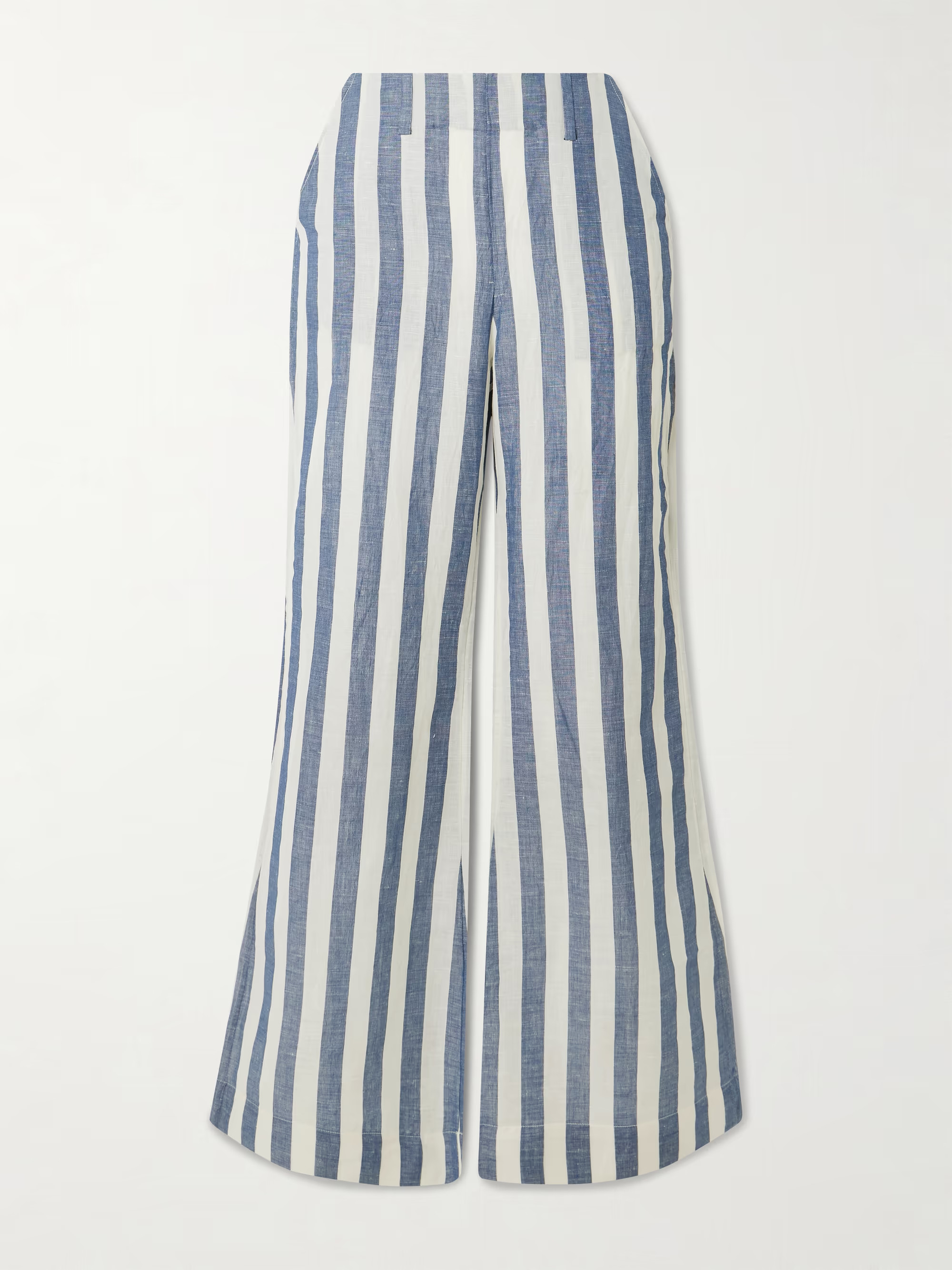 Charlie Sailor striped linen and cotton-blend flared pants | NET-A-PORTER (US)