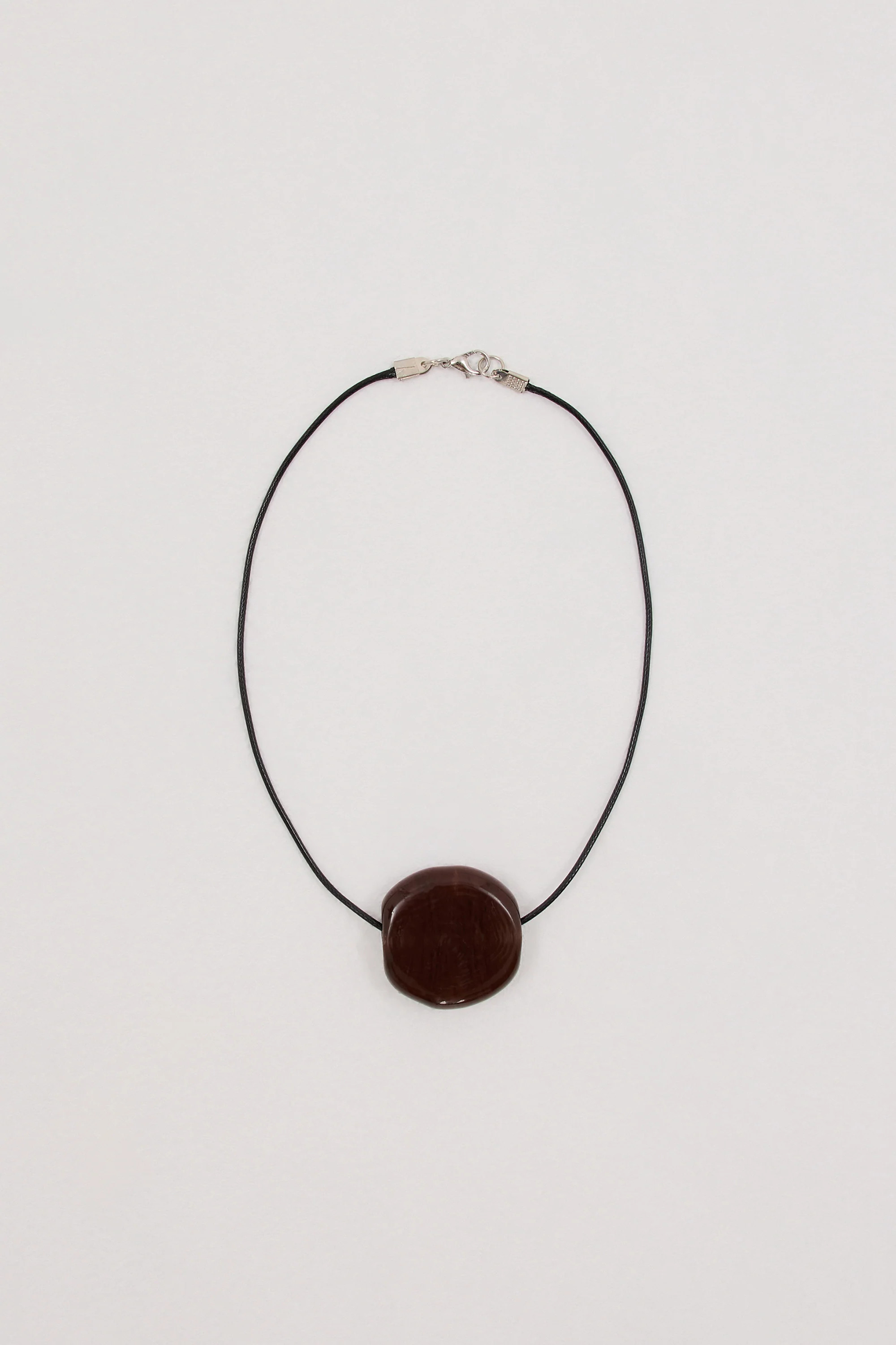 NURI STUDIOS BROWN GLASS CIRCLE NECKLACE | DISSH