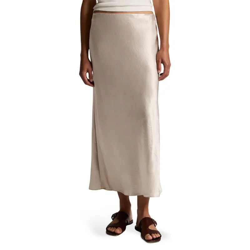 Vince Side Slit Matte Satin Slip Skirt in Bordeaux at Nordstrom, Size Large | Nordstrom