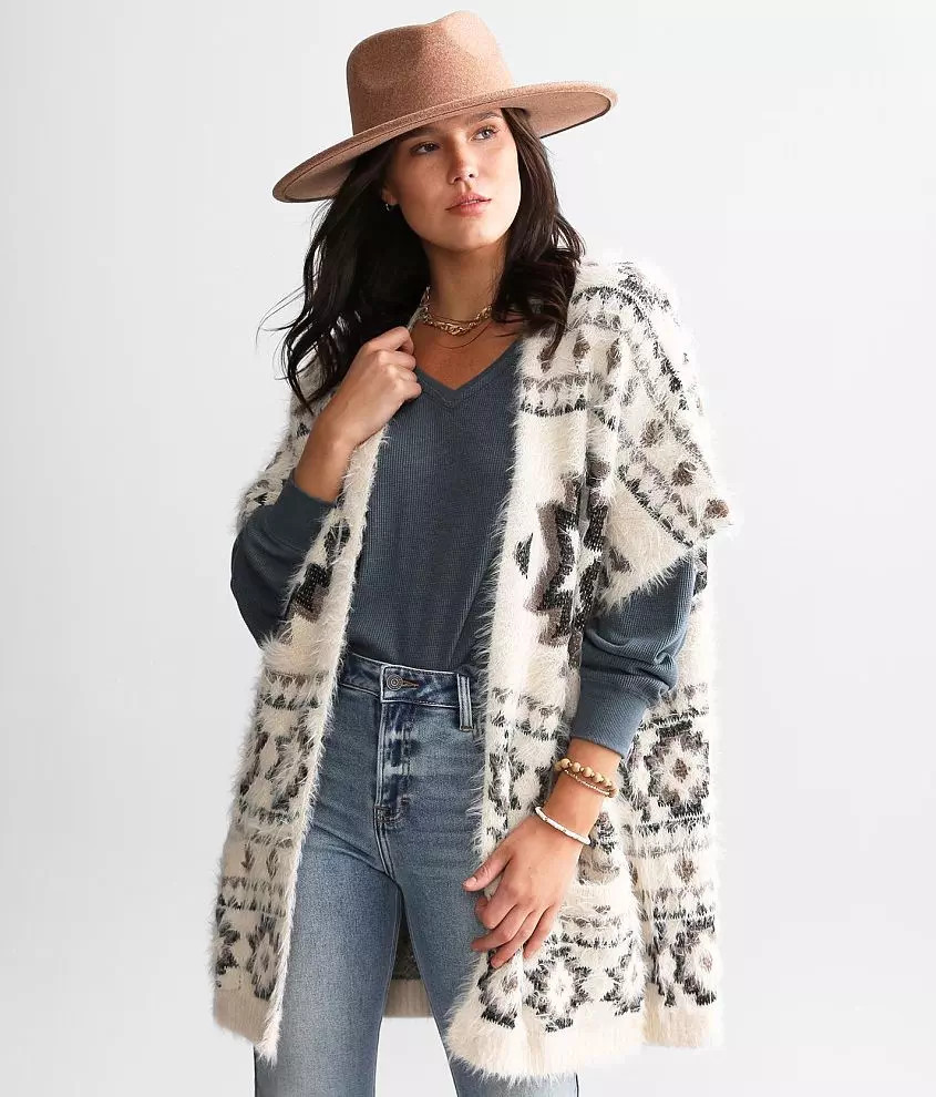 Aztec Print Cardigan Sweater - One Size | Buckle