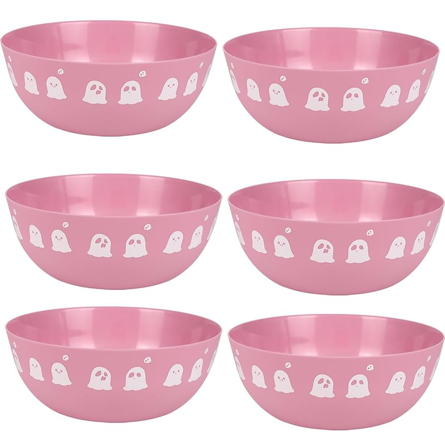 6 Pieces halloween bowls for candy large - Plastic Trick or Treat Bowls, Reusable Serving plastic... | Amazon (US)