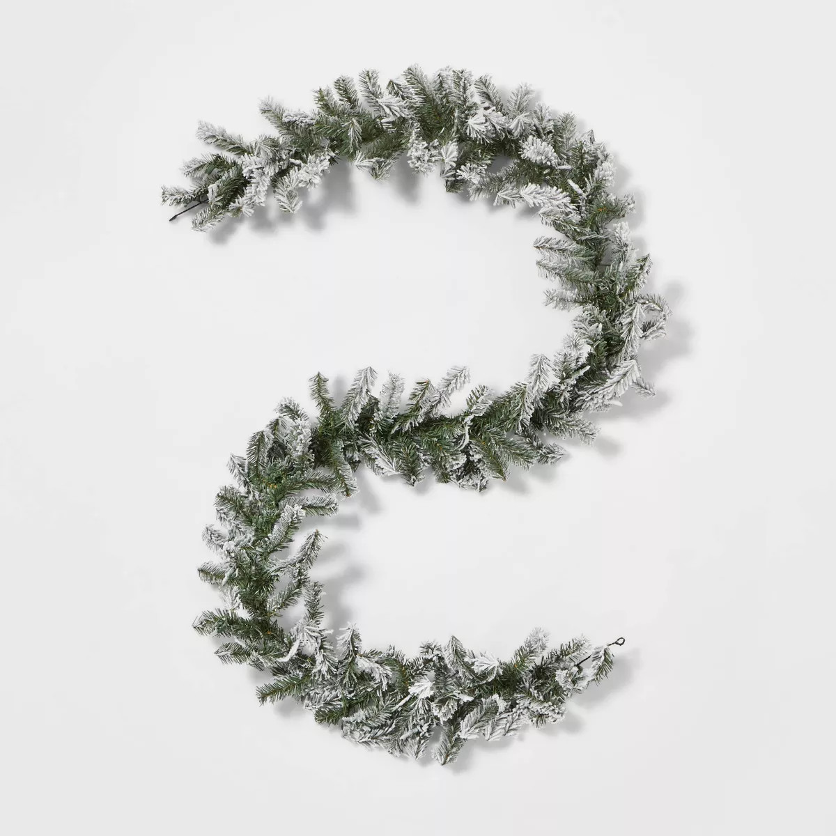 9' Pre-Lit Flocked Artificial Pine Christmas Garland Green with Clear Lights - Wondershop™ | Target