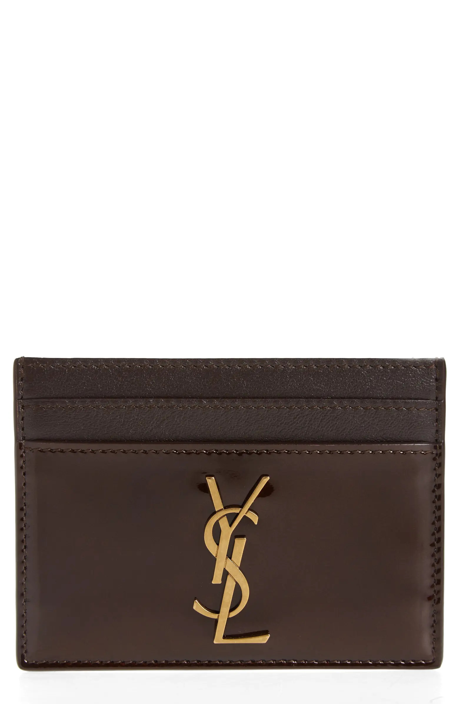 Saint Laurent Cassandre Leather Card Case | Nordstrom | Nordstrom
