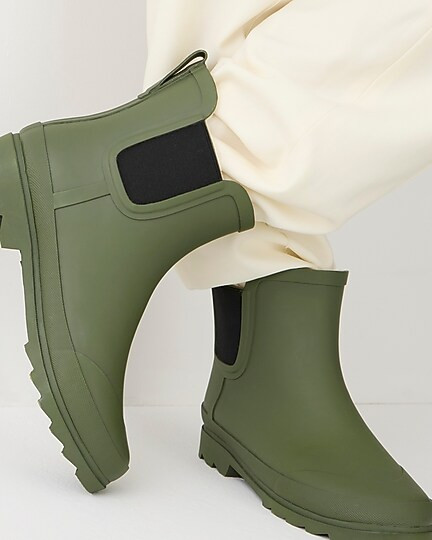 Sherpa-lined Chelsea rain boots | J. Crew US