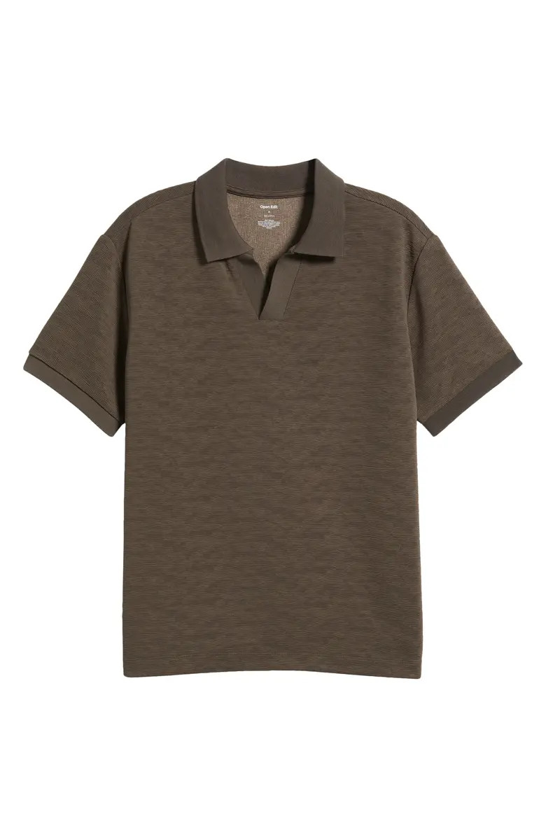 Wave Texture Johnny Collar Polo | Nordstrom