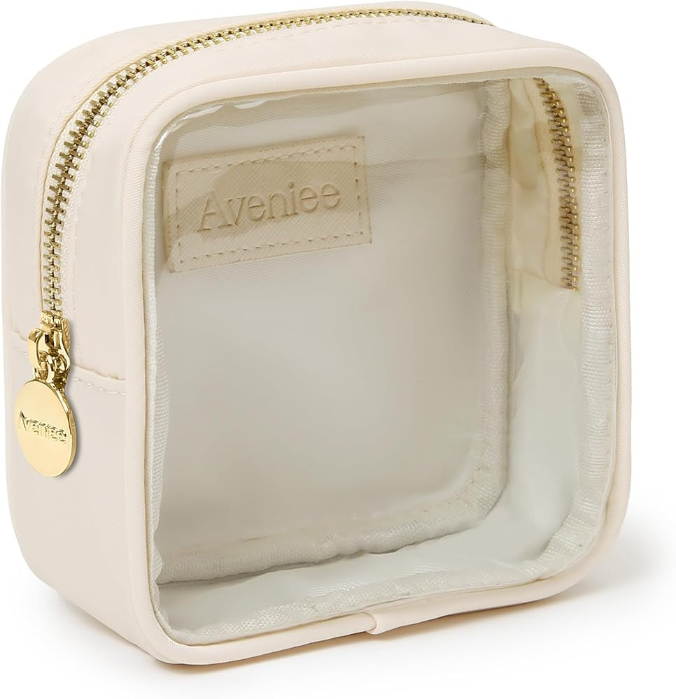 Aveniee Clear Makeup Bag Small, Mini Cosmetic Bag for Inside Purse, Cute Zipper Pouches for Organ... | Amazon (US)