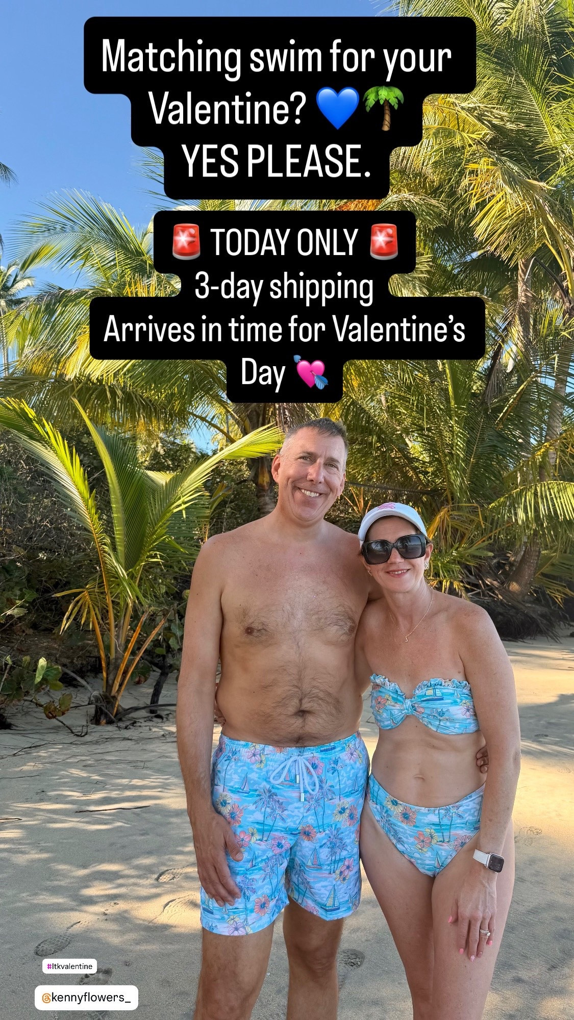 Matching Swim
Matching swim is such a fun Valentine’s Day gift 💙
TODAY ONLY—3-day shipping so it arrives in time for Valentine’s Day 🌴
Perfect for vacations, beach days, or future trips together.

matching swimwear for couples
Valentine’s Day couple gift
matching swimsuits
beach vacation outfits
swimwear gift ideas
matching swim 
Kenny Flowers

#LTKtravel
#LTKswim
#LTKholiday
#LTKvalentines
#LTKcouples
#MatchingSwim
#CouplesSwim
#VacationReady
#BeachVacation
#ResortStyle
#PoolsideStyle
#SwimwearStyle


#LTKValentine #LTKOver40 #LTKSeasonal