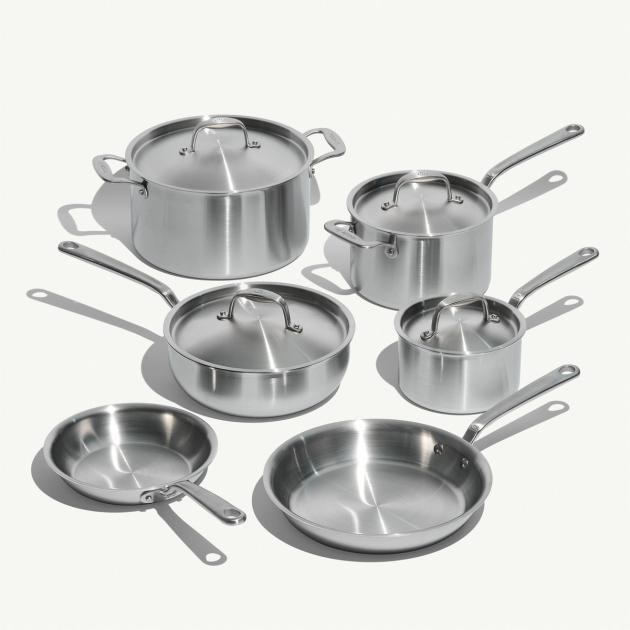 10-Piece Stainless Clad Cookware Set | Made In Cookware