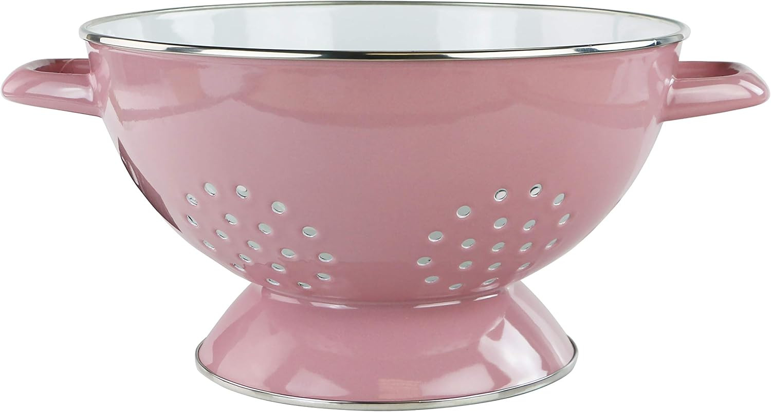 Calypso Basics by Reston Lloyd 5 Quart Enamel-on-Steel Colander, Large, Pink | Amazon (US)