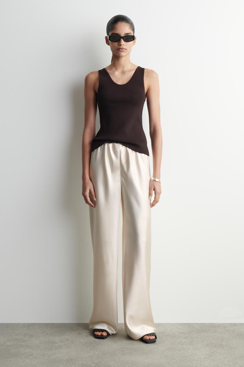 Hose Aus Satin Mit Weitem Bein | COS (EU)