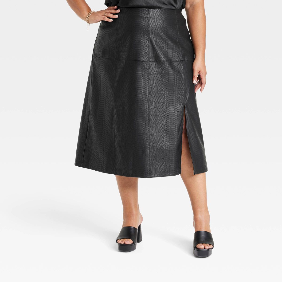 Women's Faux Leather A-Line Skirt - Ava & Viv™ | Target
