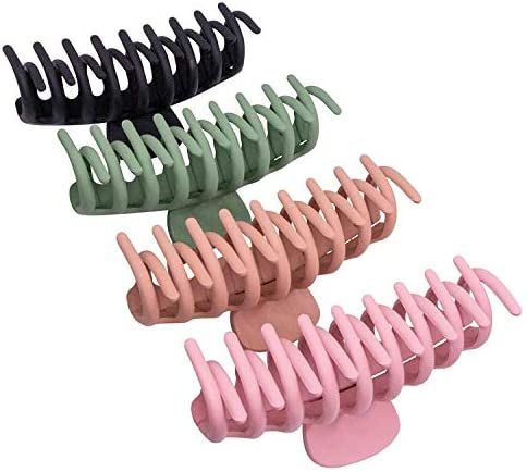 JSY Hair Claw Clips 4.3 Inch Nonslip Large Claw Clip for Women and Girls Thin Hair,Strong Hold Ha... | Amazon (US)
