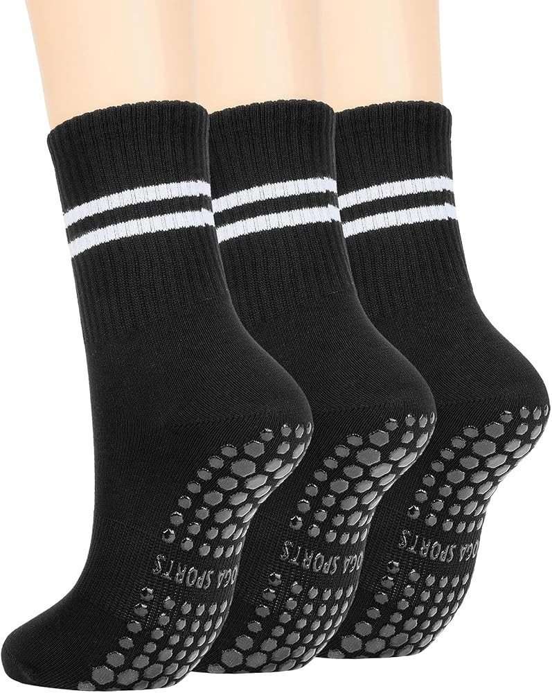 American Trends Pilates Socks with Grips for Women Yoga Socks Barre Socks Non Slip Socks | Amazon (US)