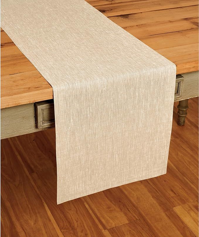 Solino Home 100% Pure Linen Table Runner – 14 x 48 Inch Athena, Handcrafted from European Flax,... | Amazon (US)