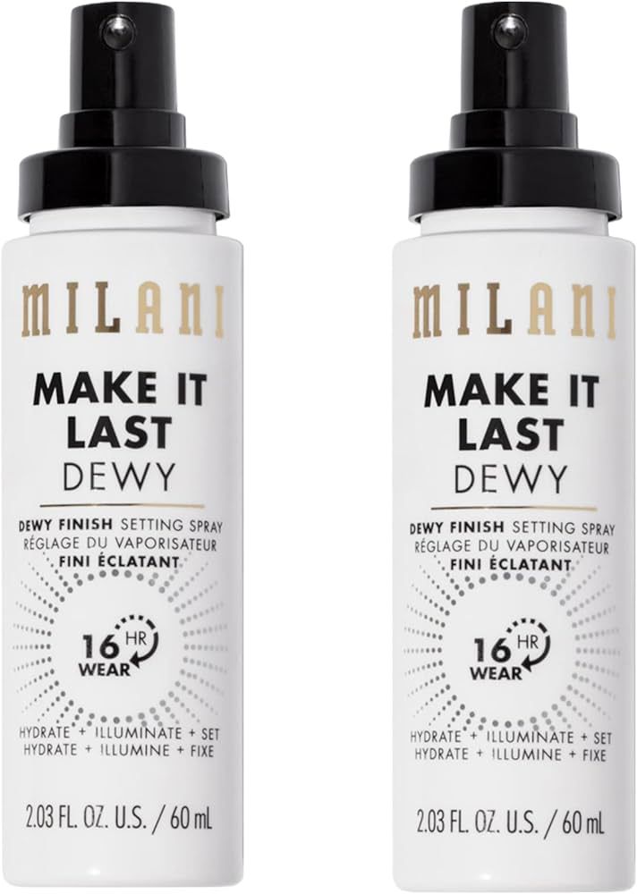 Milani Make It Last Dewy - Dewy Finish Setting Spray - 3 in 1- Hydrate + Illuminate + Set, Makeup... | Amazon (US)