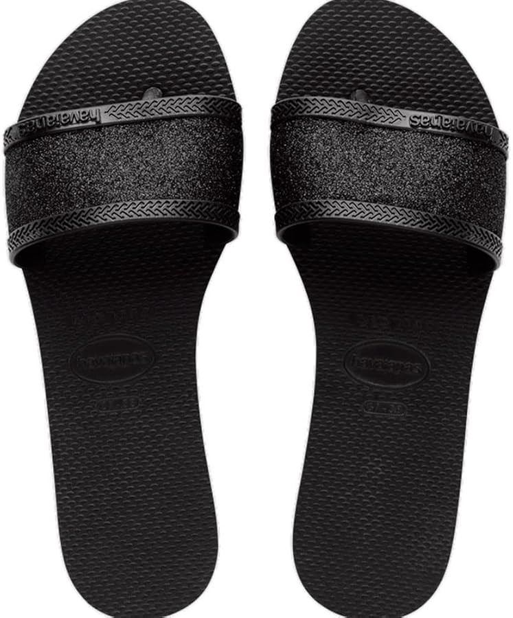 Havaianas Womens You Angra Glitter BlackSlide sandals | Amazon (US)