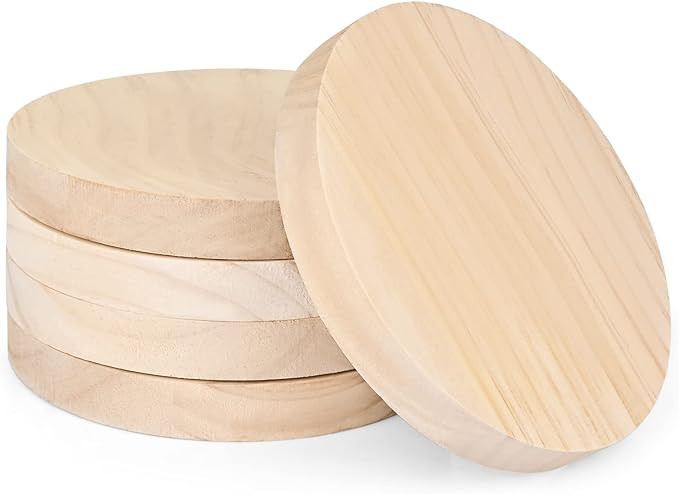 Yangbaga 5.9 inches Unfinished Natural Wood Slices-Round Wooden Discs Circles for Crafts Unfinish... | Amazon (US)