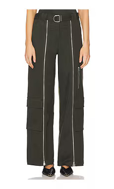 SIMKHAI Fabiana Belted Pant in Moss from Revolve.com | Revolve Clothing (Global)