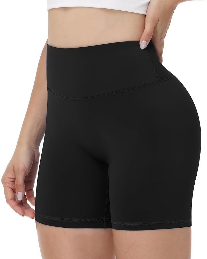 Runhit No Front Seam Biker Shorts for Women - 3''/5''/8'' High Waisted Workout Gym Yoga Spandex S... | Amazon (US)