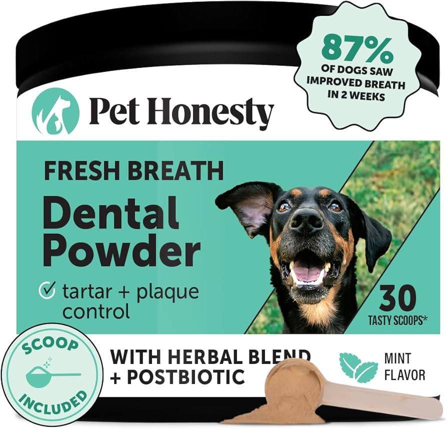 Pet Honesty Dog Breath Freshener Dental Powder for Teeth Cleaning Plaque Off, Dental Care for Dog... | Amazon (US)