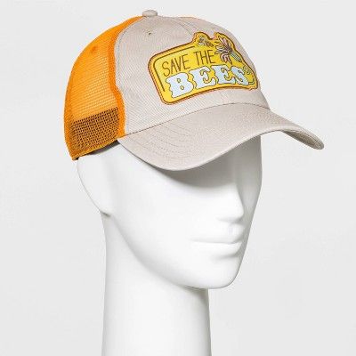 Women&#39;s Smithsonian Save The Bees Trucker Hat - Beige/Orange | Target
