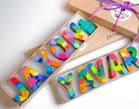 Kids Gifts Crayon Letter Personalized Name | Etsy (US)