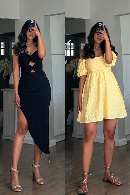 The prettiest dresses #Abercrombiepartner
#abercrombiestyle

@abercrombie

Black dress- wearing small here but exchanged for medium 
Yellow dress- small tall 

#LTKstyletip #LTKfindsunder50 #LTKfindsunder100