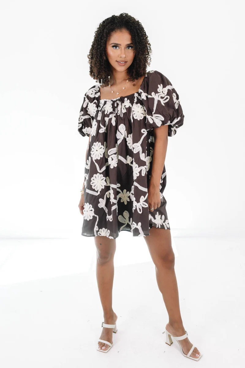 Botanical Babe Dress - Brown | The Impeccable Pig