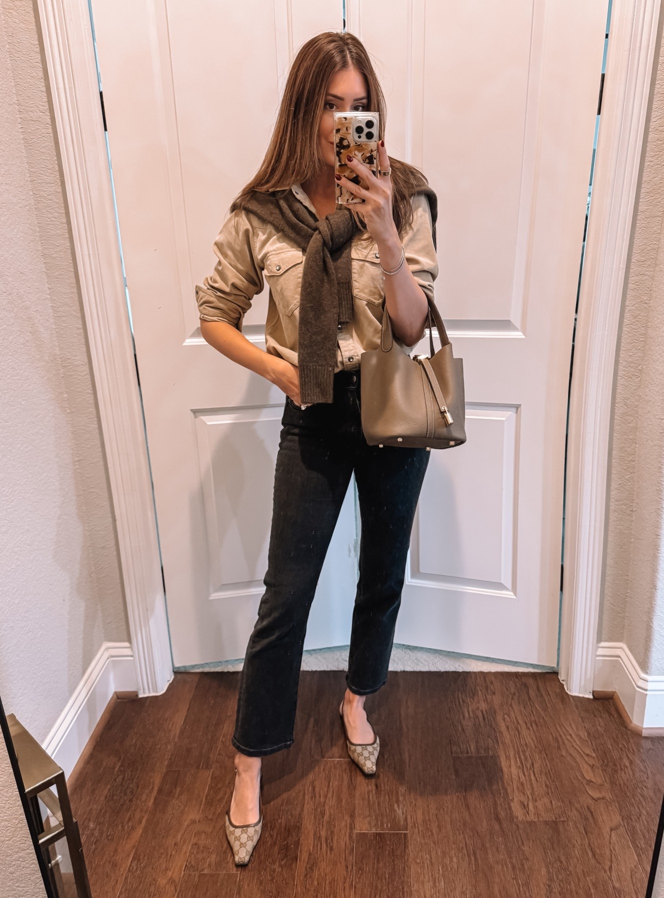 Medium in sweater, size 10 in corduroy shirt (on sale 30% off), size 26 in jeans 

#LTKSaleAlert #LTKStyleTip #LTKSeasonal