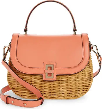gracie wicker medium top handle bag | Nordstrom