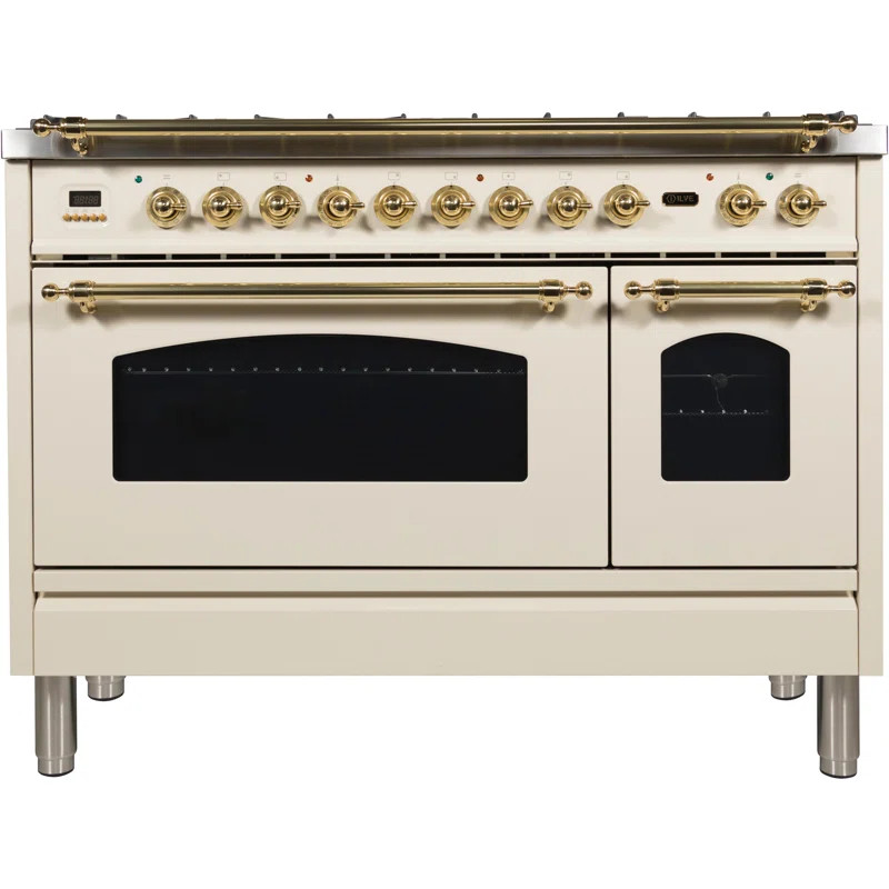 ILVE Nostalgie 48" 4.99 Cubic Feet Retro Dual Fuel Freestanding Convection Range | Wayfair North America