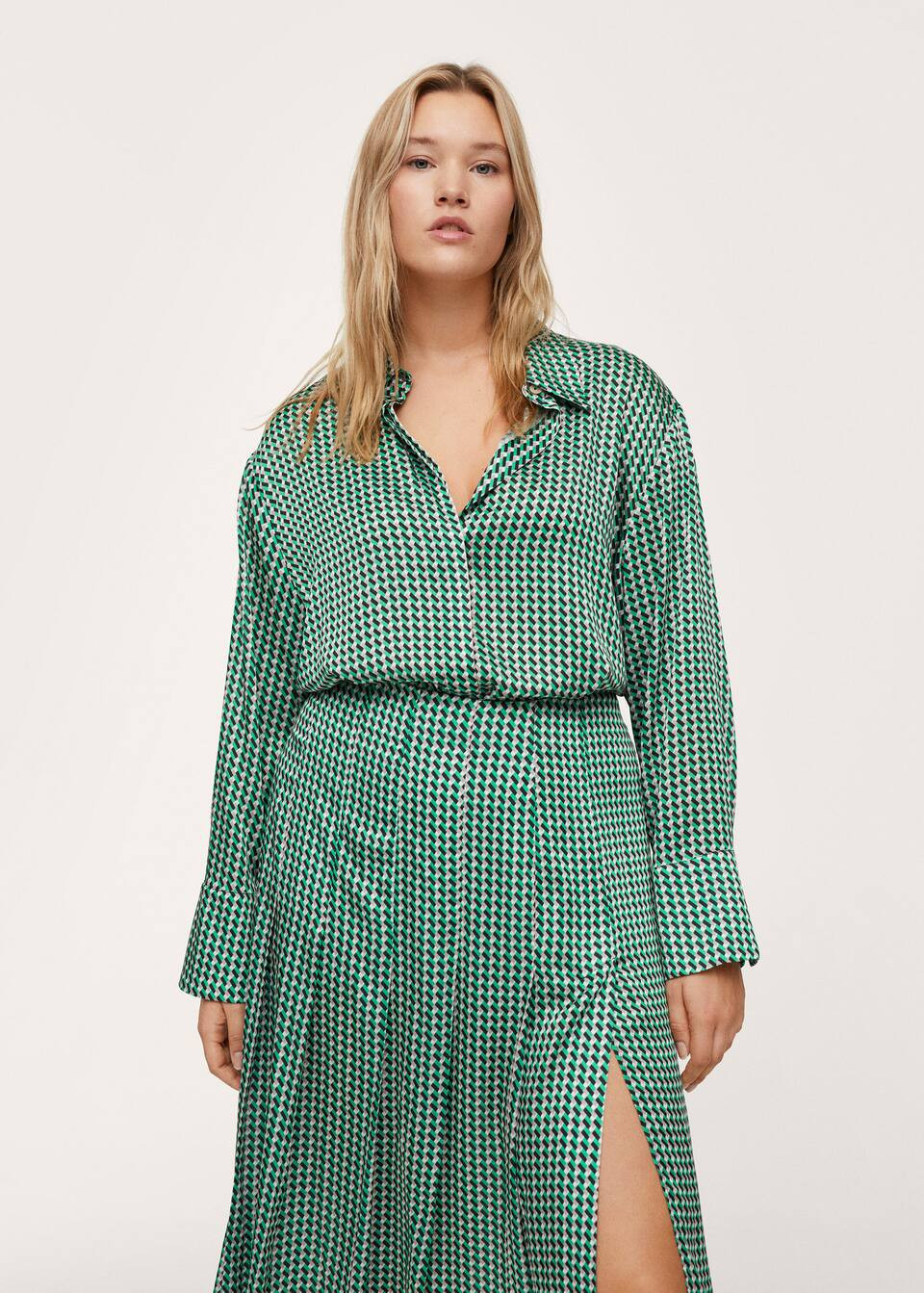 Geometric-print blouse | MANGO (US)