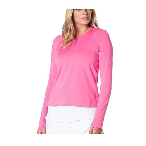Lucky In Love Women's High Low Breezy Long Sleeve Shirt (Taffy, Medium) | Amazon (US)