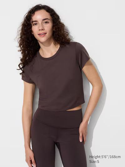 Ultra Stretch AIRism Cropped T-Shirt | UNIQLO US | UNIQLO (US)