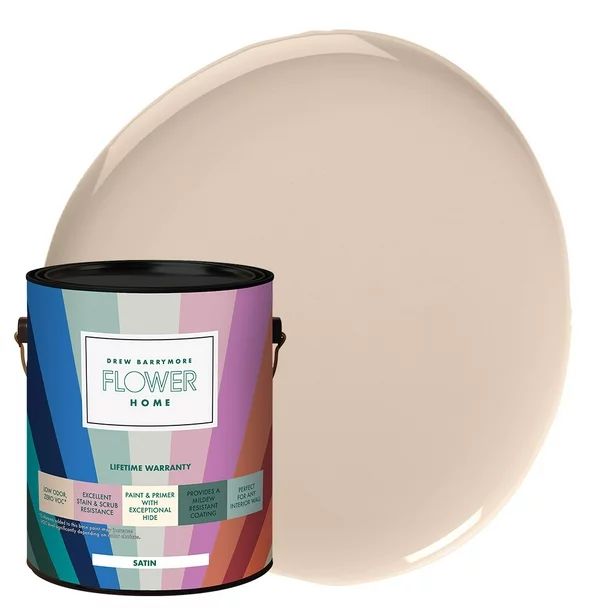 Drew Barrymore Flower Home Toasted Almond / Beige Interior Paint, 1 Gallon, Satin - Walmart.com | Walmart (US)