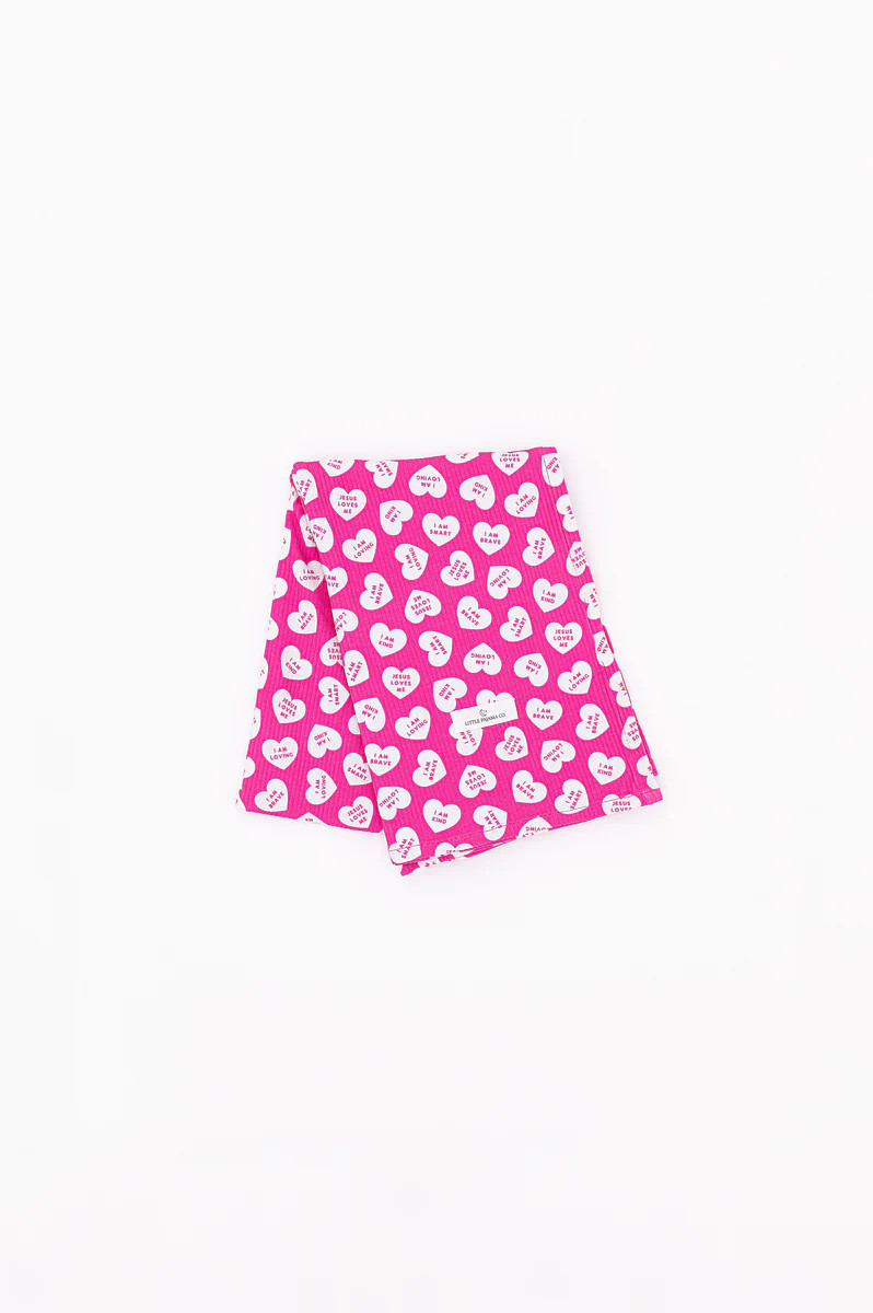 Pink Affirmation Heart Swaddle | Little Pajama Co.