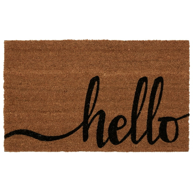 Mainstays Hello Coir Outdoor Mat, 18" x 30" | Walmart (US)