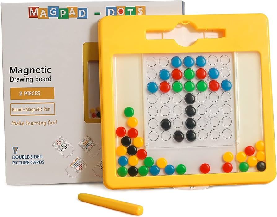 Magnetic Doodle Board for Kids & Toddlers, Magnetic Drawing Board with Magnet Pen & Beads, Magnet... | Amazon (US)