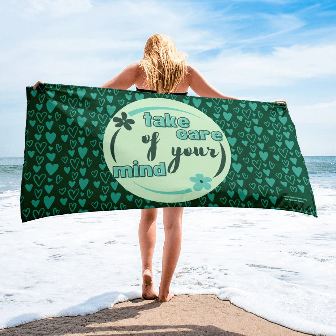 Take Care of Your Mind Beach/bath Towel - Etsy | Etsy (US)