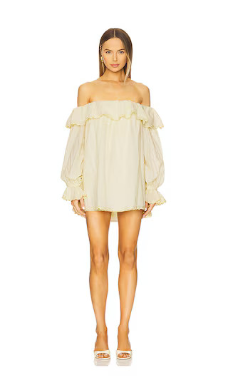 x REVOLVE Abby Mini Dress in Butter Yellow | Revolve Clothing (Global)