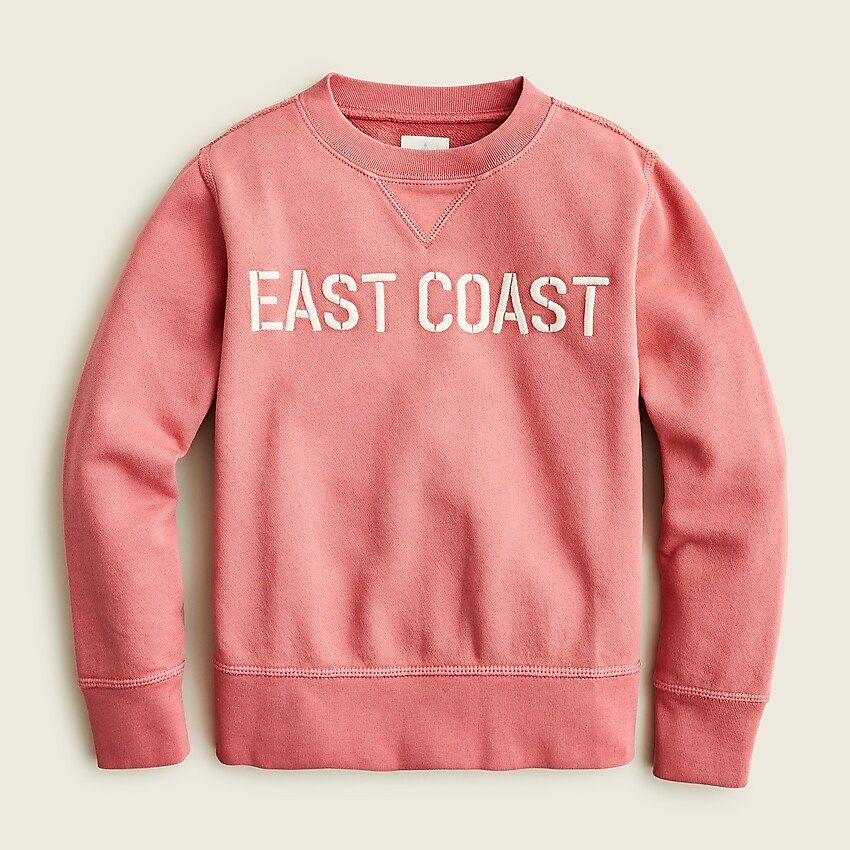 Kids' "East Coast" graphic garment-dyed crewneck | J.Crew US