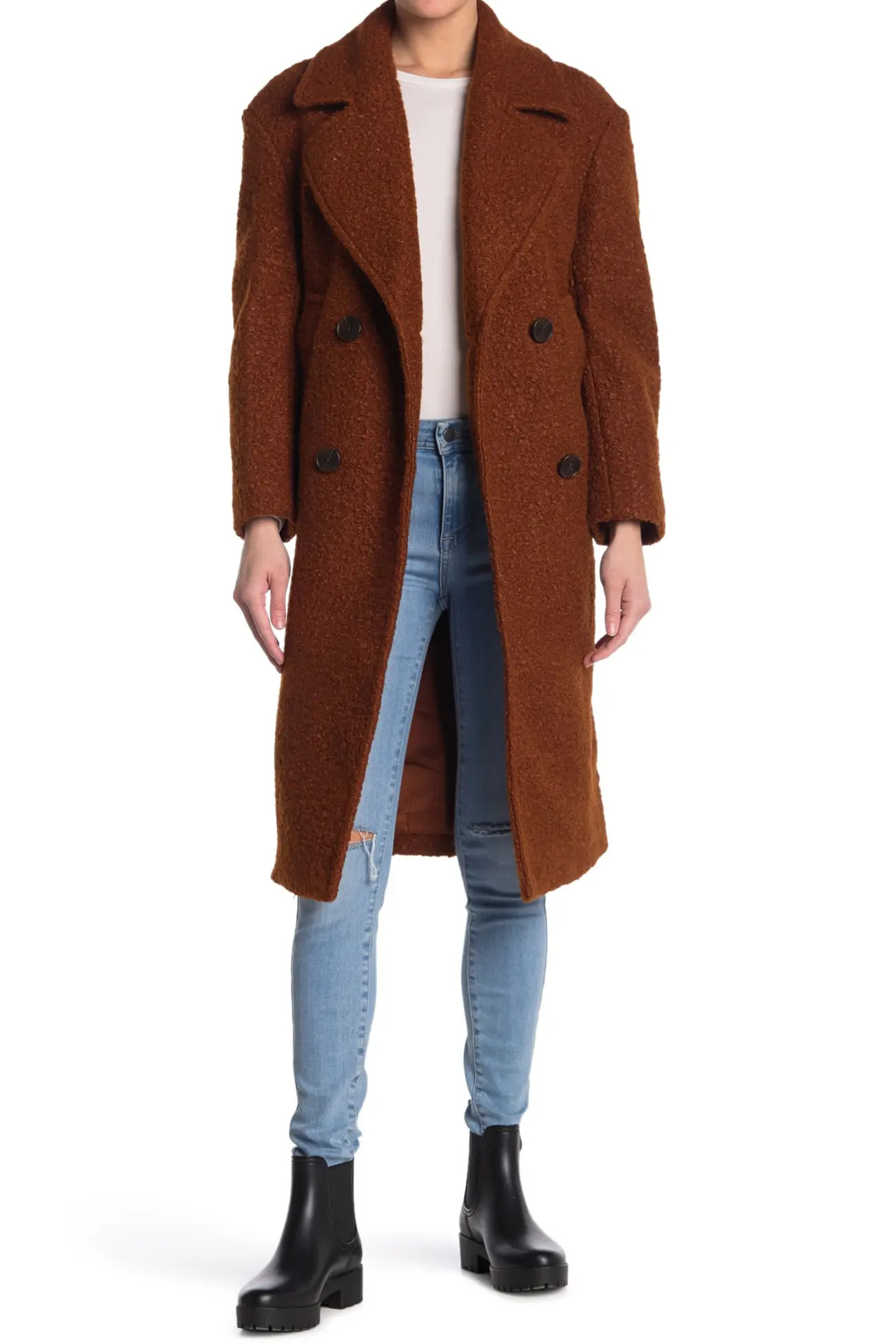 TOPSHOP | Boucle Cocoon Coat | Nordstrom Rack | Nordstrom Rack