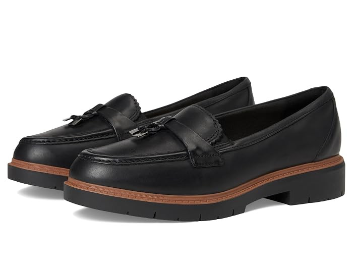 Clarks Westlynn Bella Women's Flat Shoes Black Leather : 9 D - Wide | Zappos.com