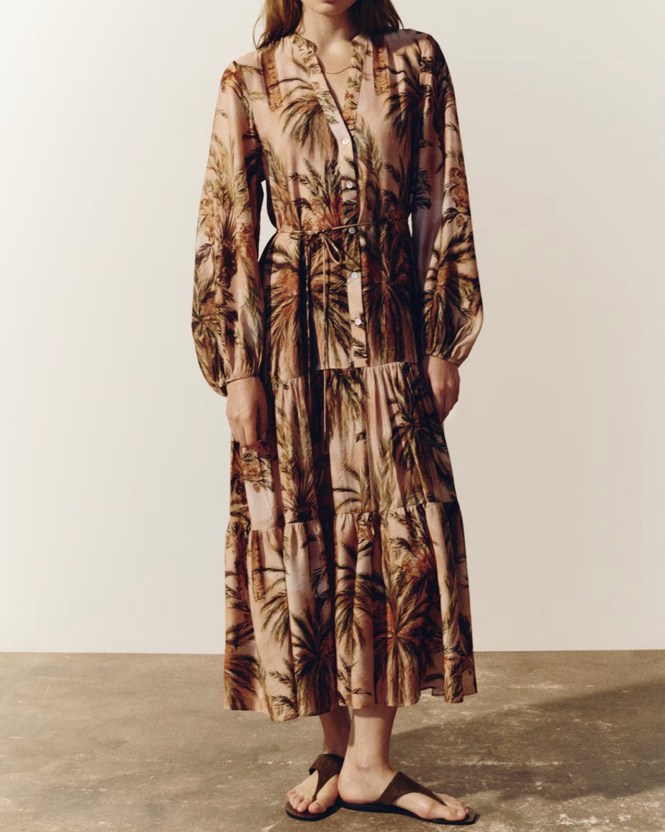 Brown tropical print maxi dress

#LTKSeasonal