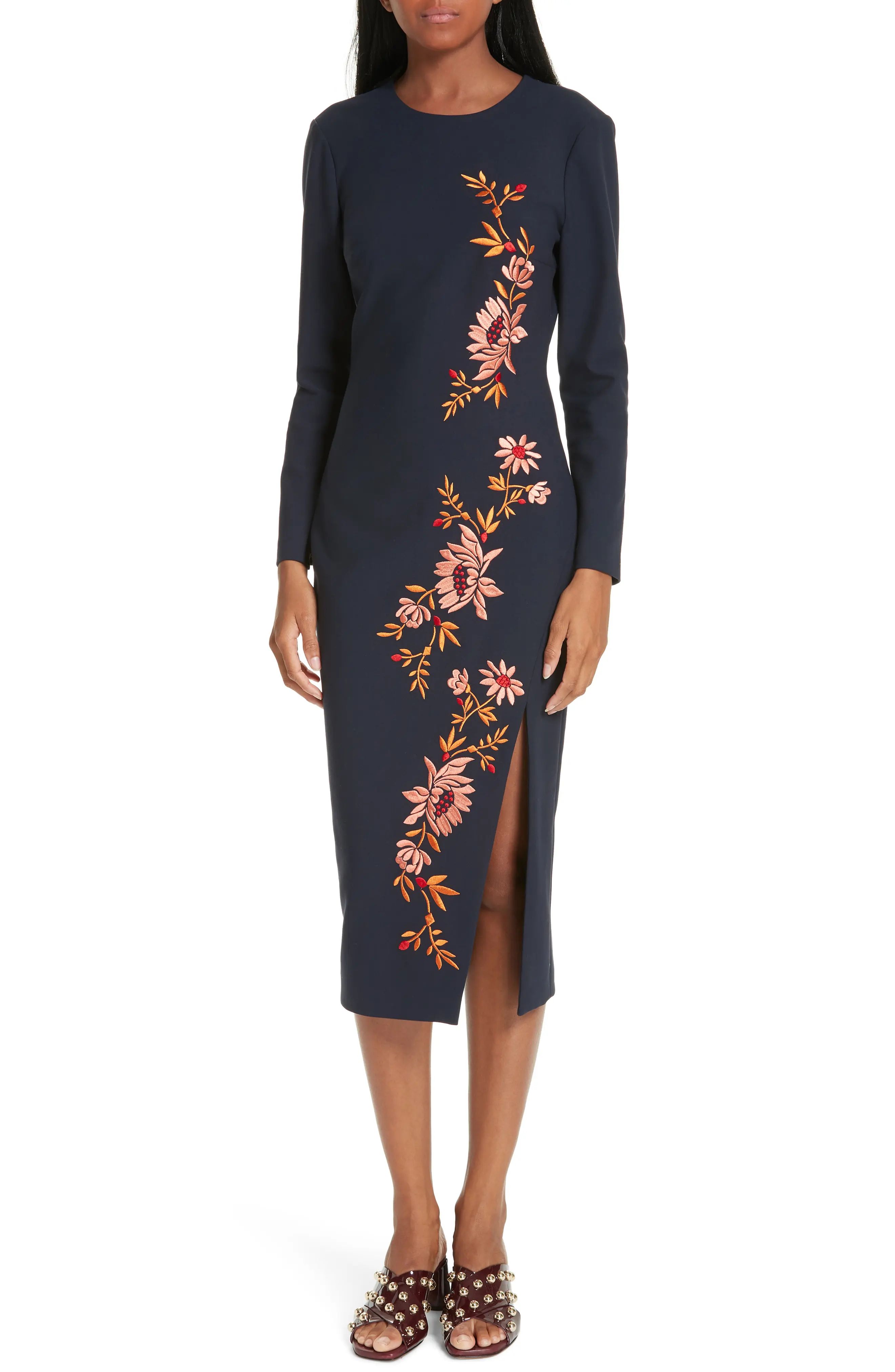 Women's Cinq A Sept Lexi Embroidered Dress | Nordstrom