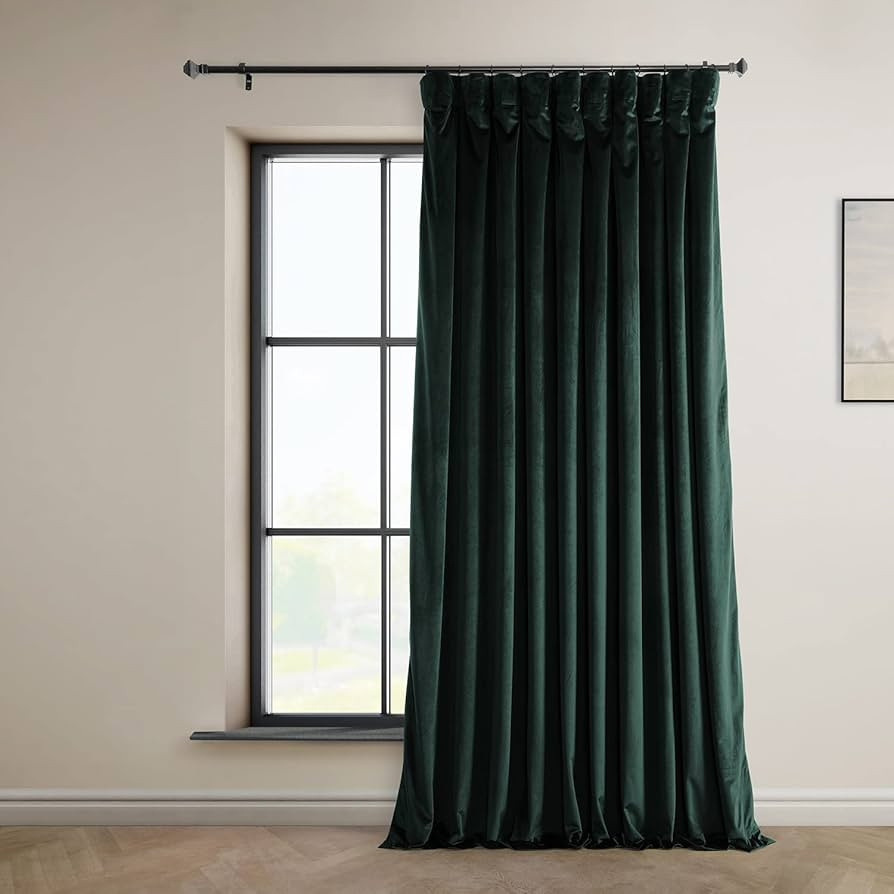 HPD Half Price Drapes Heritage Plush Velvet Curtains 84 Inches Long Room Darkening Curtains for B... | Amazon (US)