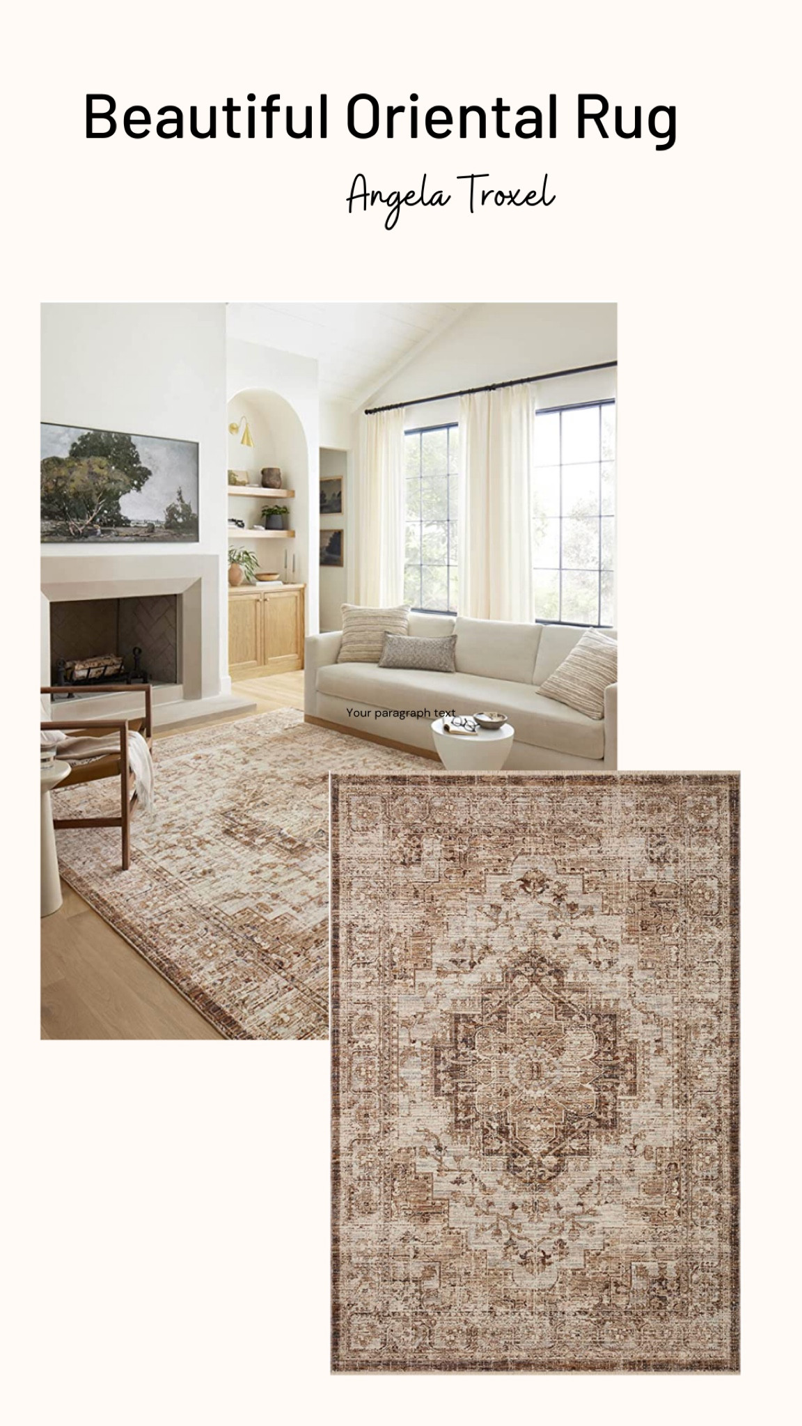 Living room oriental rug. Pairs well with Modern, transitional, contemporary, boho, Scandinavian design. 

#LTKstyletip #LTKFind #LTKhome