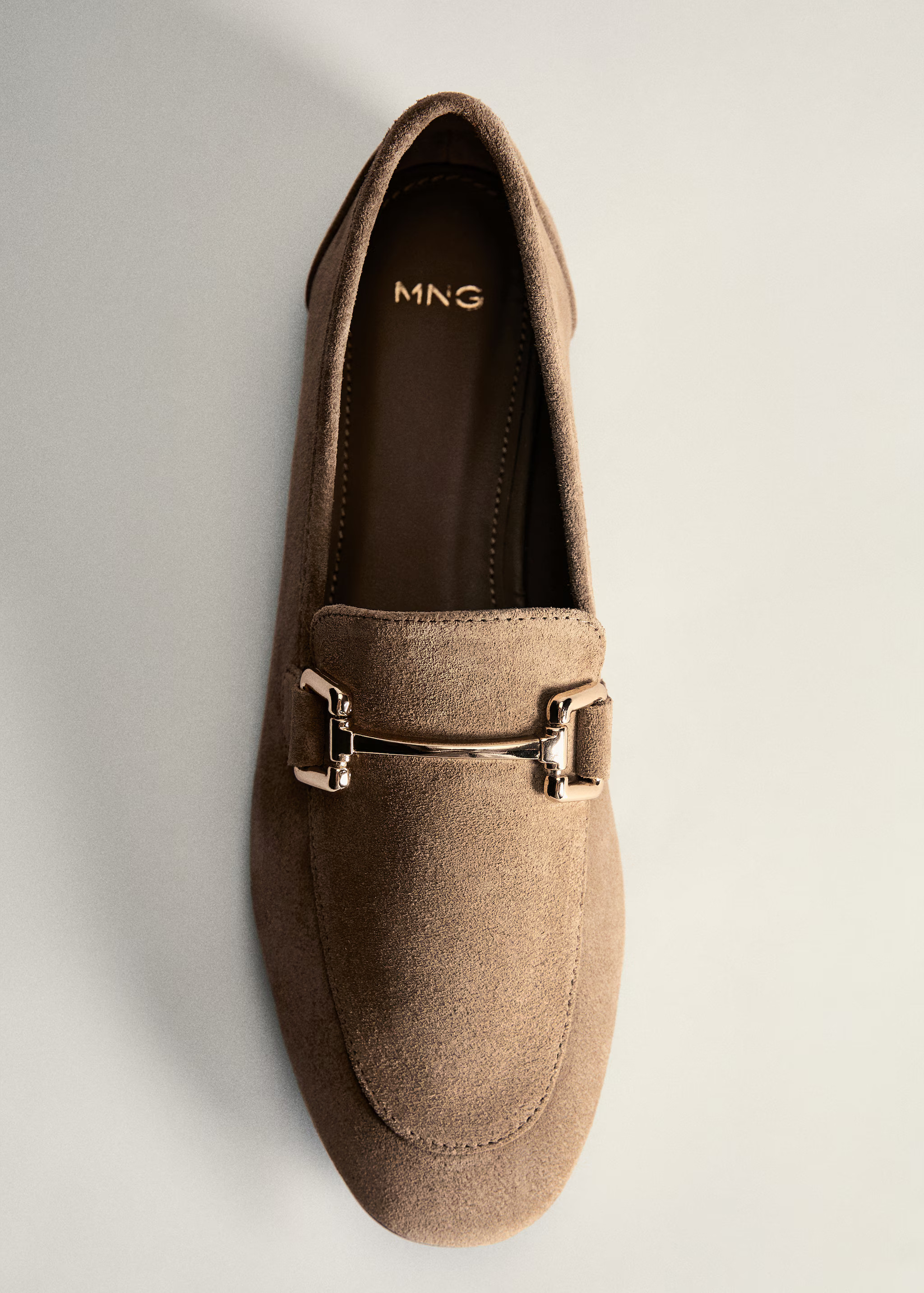Suede leather moccasin - Woman | MANGO United Kingdom | MANGO (UK)