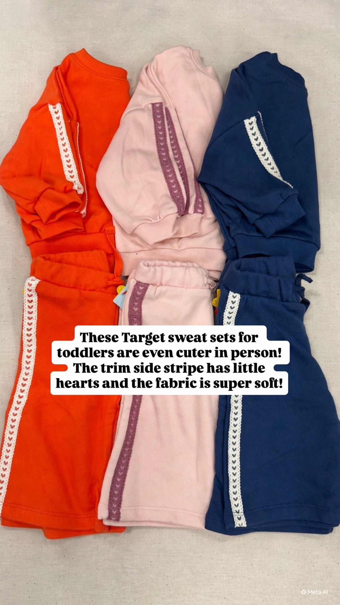 Target has so many adorable new fall sweat sets for toddler girls!  The heart trim on this set is so cute and the fabric is super soft!

90WARM